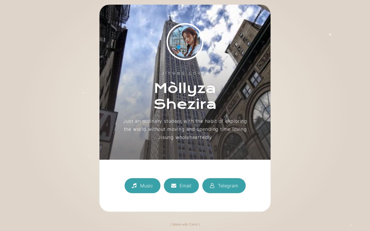 Carrd profile picture for @beautifully